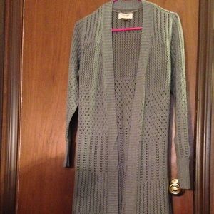 EUC Sonoma Light Gray Long Sweater Cardigan Size M